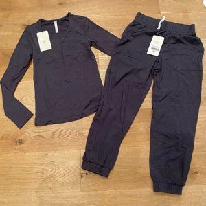 Fabletics Restoreknit Tapered Pants and Long Sleeve Tee Set